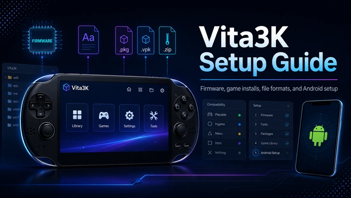 Vita3K Setup Guide: Firmware, Game Installs, File Formats, and Android Problems