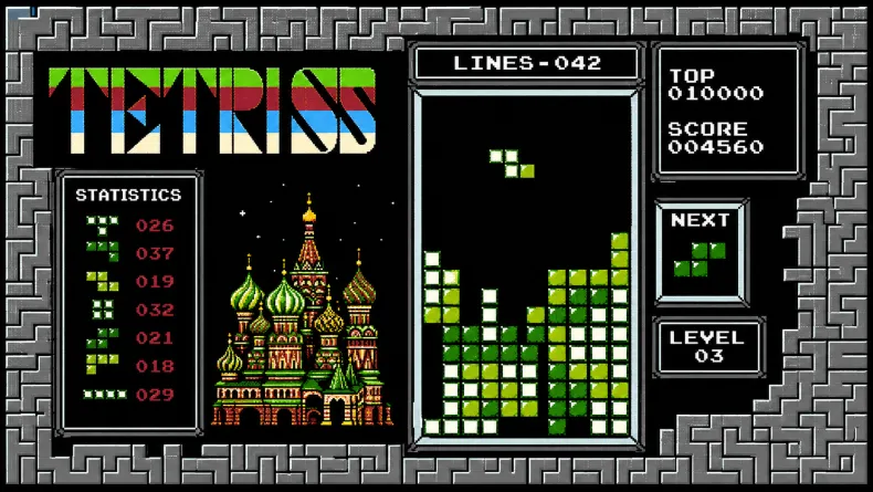 Tetris Rom screenshot and cover art