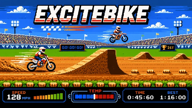 Excitebike ROM gameplay