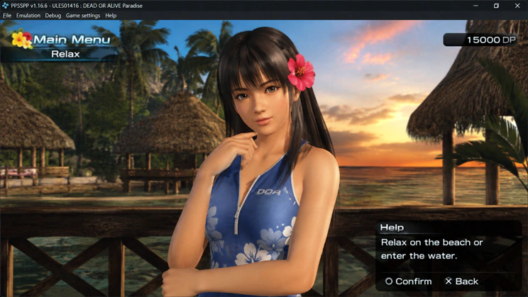 Dead Or Alive Paradise rom playing with emulator
